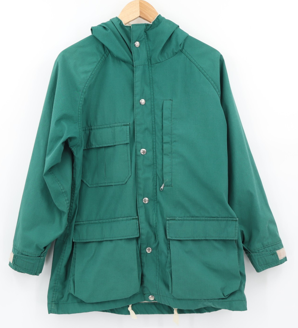 Vintage Woolrich Parka Lightweight Jacket Men's M Green Hooded Lined Utility